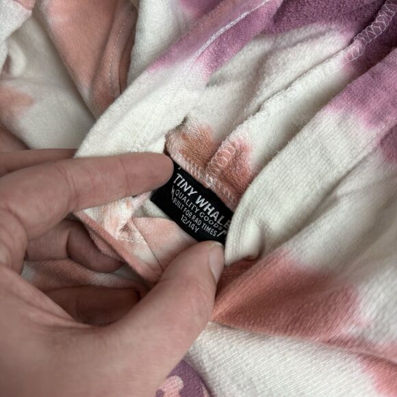 Tiny‎ Whales Girls Purple Pink Tie Dye Pullover Hoodie 100% Cotton 12-14 - Picture 5 of 6